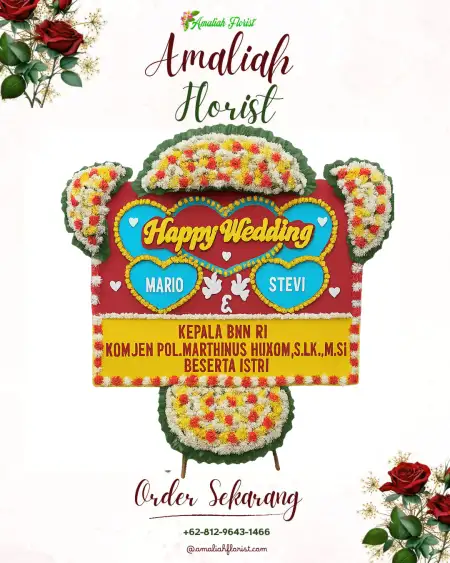 Papan Bunga Pernikahan Wajo